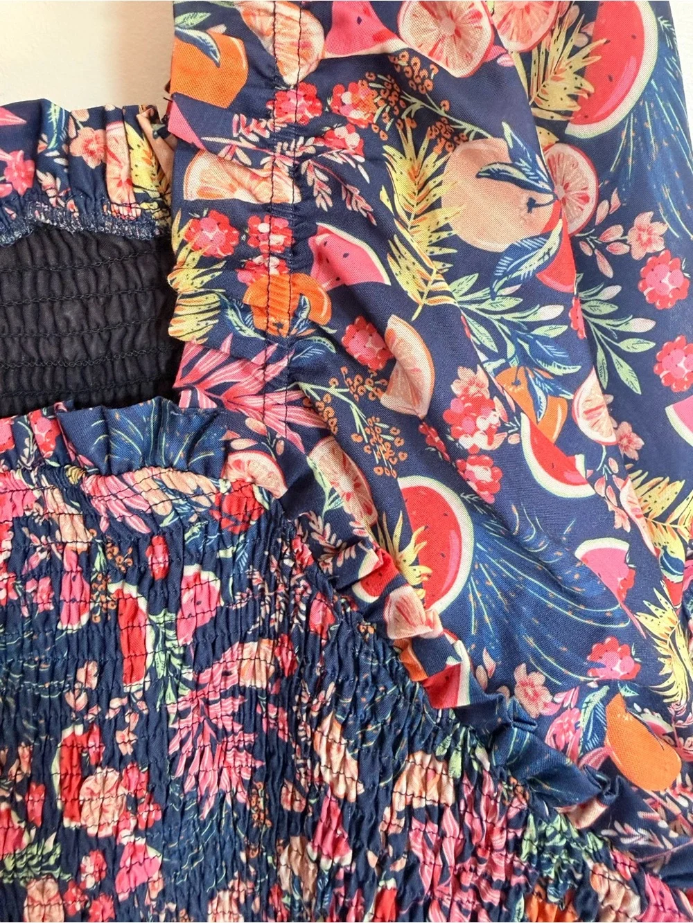 Ivy City Co Fruity Smocked Tiered Dress